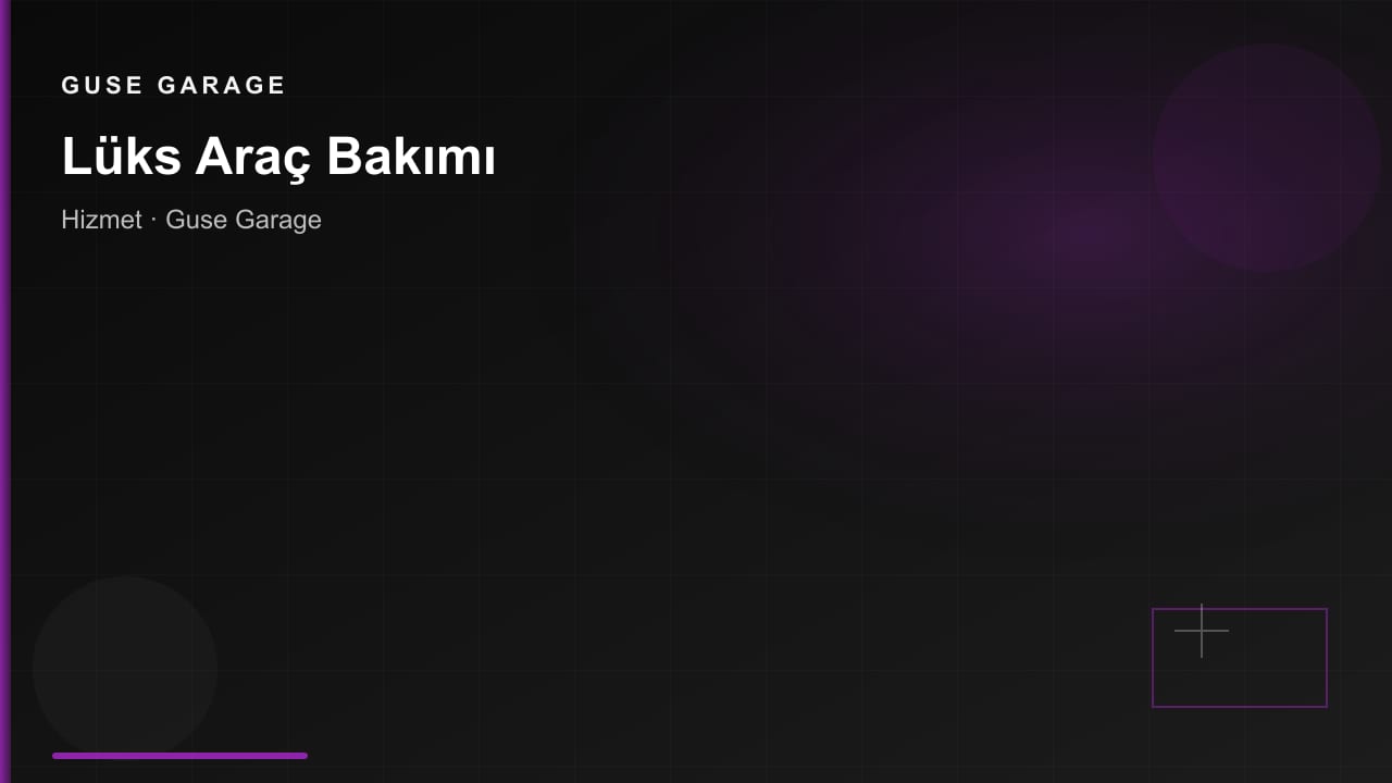 Lüks Araç Bakımı